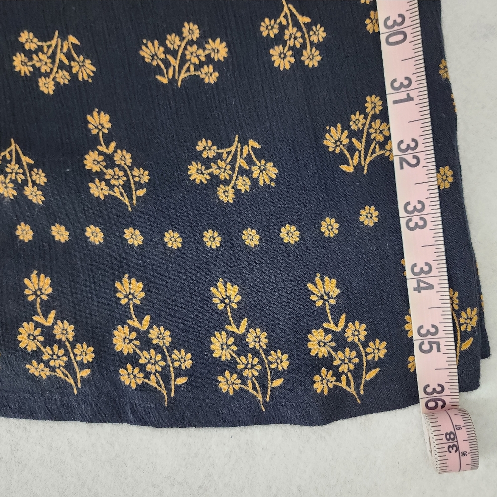 Orvis Black Floral Maxi Skirt Women's Size Medium Lightweight Flowy - Picture 3 of 7
